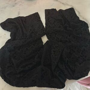 GAP 80’s Vintage Velvet & Satin Scroll Print Rectangle Scarf 12” x 5” Hong Kong